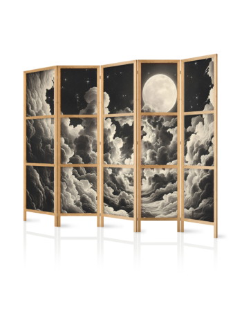 Ιαπωνικο Διαχωριστικο Δωματιου - Moon And Stars Singing Among The Great Clouds 225x172cm