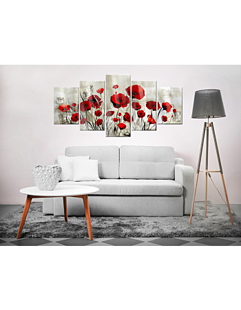 Πινακας Σε Ακρυλικο Γυαλι - Scarlet Field 100x50cm
