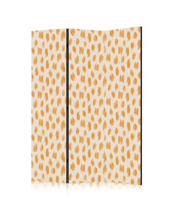 Διαχωριστικο Δωματιου - Drawn Pattern In Spots And Dots In Shades Of Orange And Ecru Ηχοαπορροφητικο 135x172cm