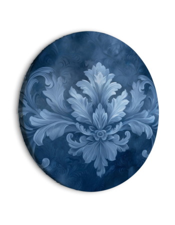 Στρογγυλος Πινακας - Ornament In Blue And Cool Colors: Dark Blue Decoration 40x40cm