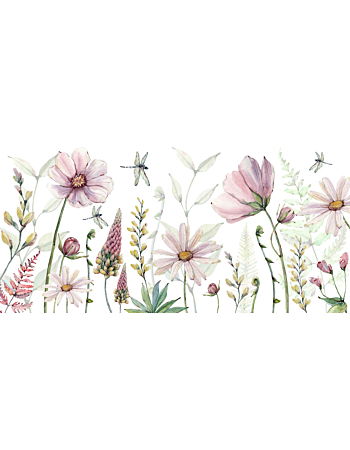 Fabulous Flowers Ταπετσαρια Τοιχου Ροζ