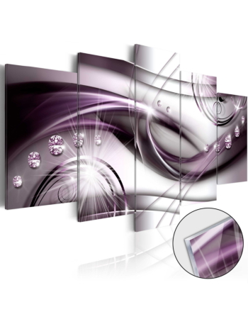 Πινακας Σε Ακρυλικο Γυαλι - Violet Glow 100x50cm