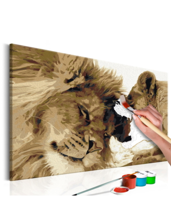 Πινακας Αυτοζωγραφικης - Lions In Love 60x40cm