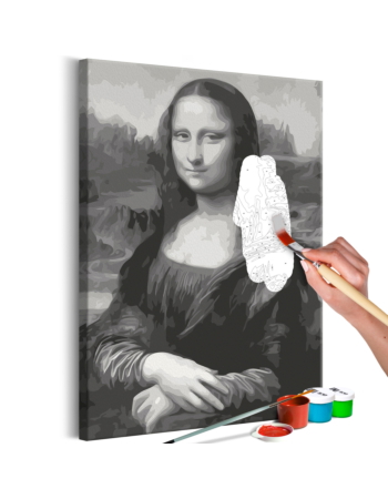 Πινακας Αυτοζωγραφικης - Black And White Mona Lisa 40x60cm
