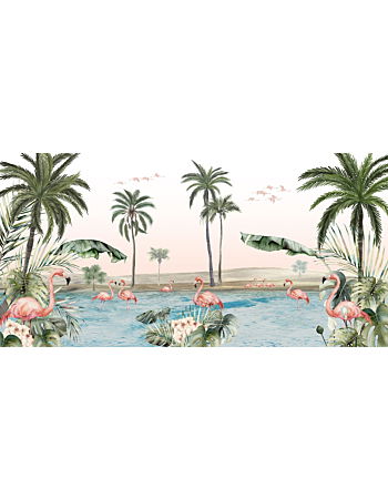 Flamingo Oasis Ταπετσαρια Τοιχου Ροζ