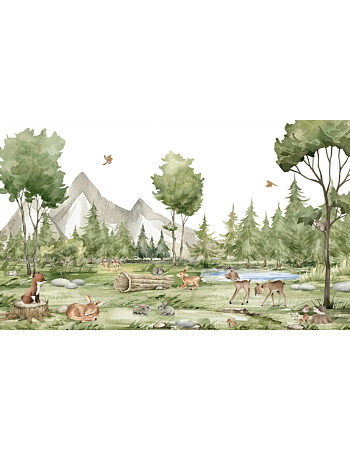 Forest Joy Ταπετσαρια Τοιχου Πρασινο