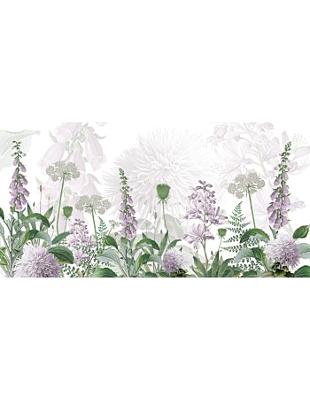 Foxglove Flowers Ταπετσαρια Τοιχου Μοβ