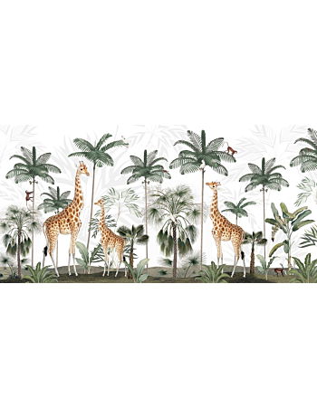 Gracious Giraffes Ταπετσαρια Τοιχου Λευκο