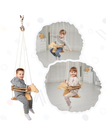 Κουνια Με Σχοινι Αλογακι Montessori