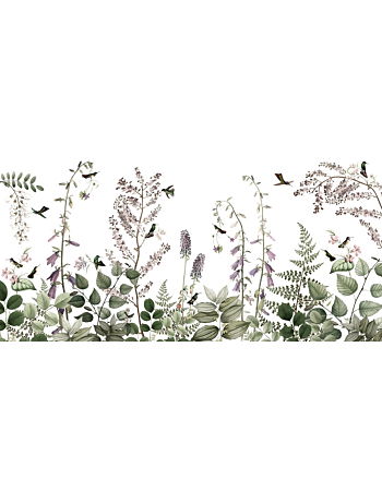Hummingbird Hedge Ταπετσαρια Τοιχου Μοβ