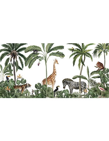 Jungle Jive Ταπετσαρια Τοιχου Λευκο