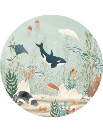 Kelp Forest Ταπετσαρια Τοιχου Ανοιχτο Πρασινο Στρογγυλη Διαφορα Μεγεθη
