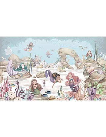 Mermaid Miracles Ταπετσαρια Τοιχου Ανοιχτο Μοβ