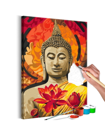 Πινακας Αυτοζωγραφικης - Fiery Buddha 40x60cm