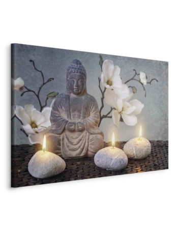 Πινακας Σε Καμβα - Buddha And Stones 1 Part Wide Standard 60x40cm