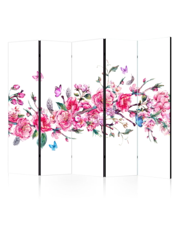 Διαχωριστικο Δωματιου - Flowers And Butterflies Ii Ηχοαπορροφητικο 225x172cm