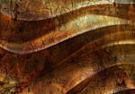 Φωτοταπετσαρια - Liquid Gold - Abstract Wavy Composition With Leaf Patterns Αδιαβροχη 150x105cm