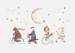 Φωτοταπετσαρια - Subtle Animals Among The Stars (watercolour) Αδιαβροχη 300x210cm