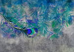 Φωτοταπετσαρια - Peacock Feathers Αδιαβροχη 150x105cm