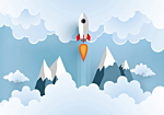 Φωτοταπετσαρια - Rocket In The Clouds Αδιαβροχη 200x140cm