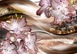 Φωτοταπετσαρια - Lilies On The Wave (brown) Αδιαβροχη 350x256cm