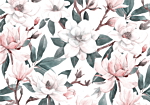 Φωτοταπετσαρια - Watercolor Magnolias - Second Variant Αδιαβροχη 350x245cm