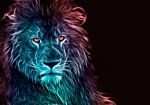 Φωτοταπετσαρια - Abstract Lion - Rainbow Αδιαβροχη 350x245cm