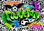 Φωτοταπετσαρια - Football Graffiti Αδιαβροχη 350x245cm