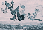 Φωτοταπετσαρια - Butterflies And Fairy Αδιαβροχη 300x210cm