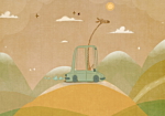 Φωτοταπετσαρια - Traveling Giraffe Αδιαβροχη 450x315cm
