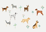 Φωτοταπετσαρια - Doggies - A Subtle Illustration For Children Αδιαβροχη 450x315cm