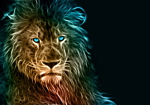 Φωτοταπετσαρια - Abstract Lion Αδιαβροχη 150x105cm