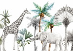 Φωτοταπετσαρια - Jungle Animals Wallpaper For Children's Room In Cartoon Style Αδιαβροχη 400x280cm