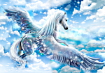 Φωτοταπετσαρια - Pegasus (blue) Αδιαβροχη 200x140cm