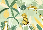 Φωτοταπετσαρια - Cheetahs In The Jungle - Landscape With Animals In The Tropics For Children Αδιαβροχη 450x315cm