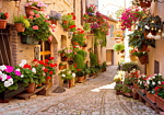 Φωτοταπετσαρια - The Alley In Spello (italy) Αδιαβροχη 200x140cm