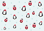 Φωτοταπετσαρια - Brawling Penguins Αδιαβροχη 400x280cm