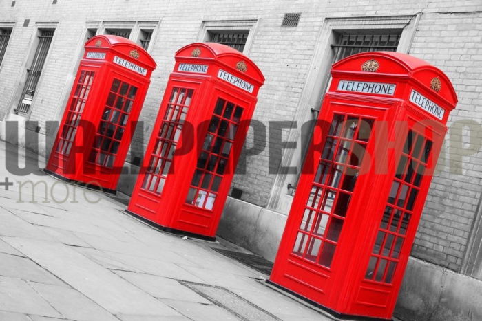 Φωτοταπετσαρία Red Telephone Boxes Of London No 21849