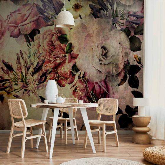 Φωτοταπετσαρια - Nostalgia Flowers Αδιαβροχη 100x70cm