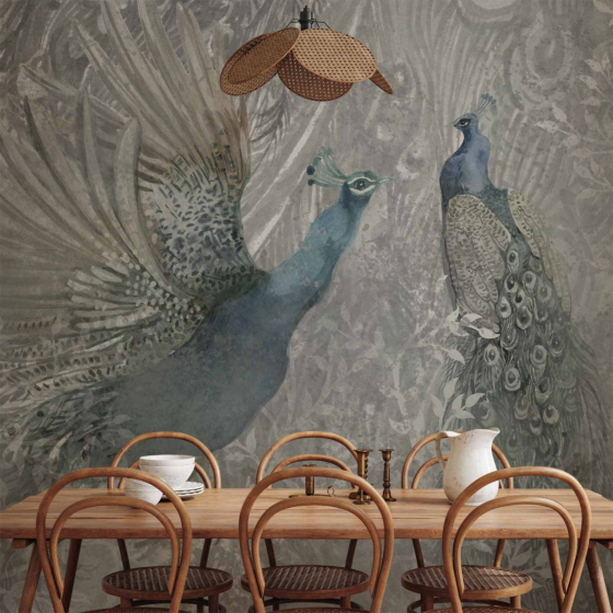 Φωτοταπετσαρια - Peacocks Dancing - Second Variant Αδιαβροχη 100x70cm