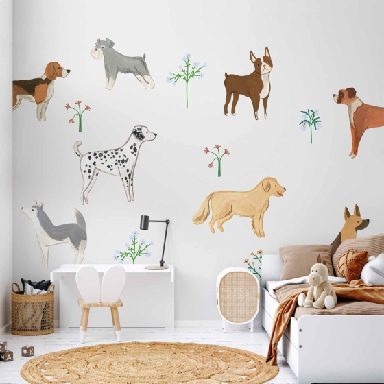 Φωτοταπετσαρια - Doggies - A Subtle Illustration For Children Αδιαβροχη 450x315cm