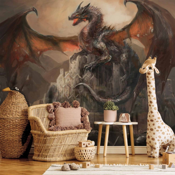 Φωτοταπετσαρια - Dragon Castle Αδιαβροχη 100x70cm