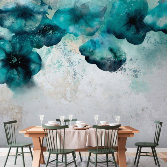 Φωτοταπετσαρια - Blue Poppies Αδιαβροχη 400x280cm