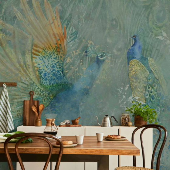 Φωτοταπετσαρια - Peacocks Dancing - Third Variant Αδιαβροχη 250x175cm