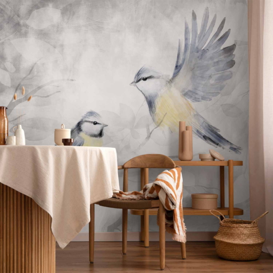 Φωτοταπετσαρια - Watercolor Tit - Second Variant Αδιαβροχη 200x140cm