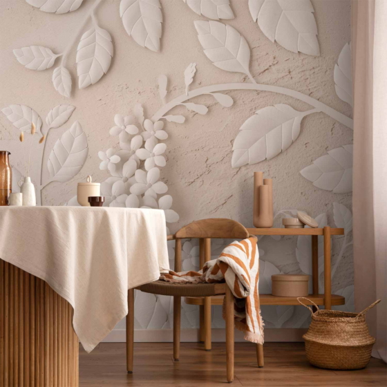 Φωτοταπετσαρια - Paper Flowers (beige) Αδιαβροχη 300x210cm
