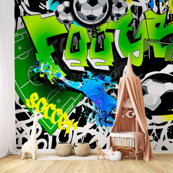Φωτοταπετσαρια - Football Graffiti Αδιαβροχη 350x245cm