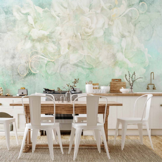 Φωτοταπετσαρια - Blossoming Among Pastels - Abstract With Floral Motif And Patterns Αδιαβροχη 400x280cm