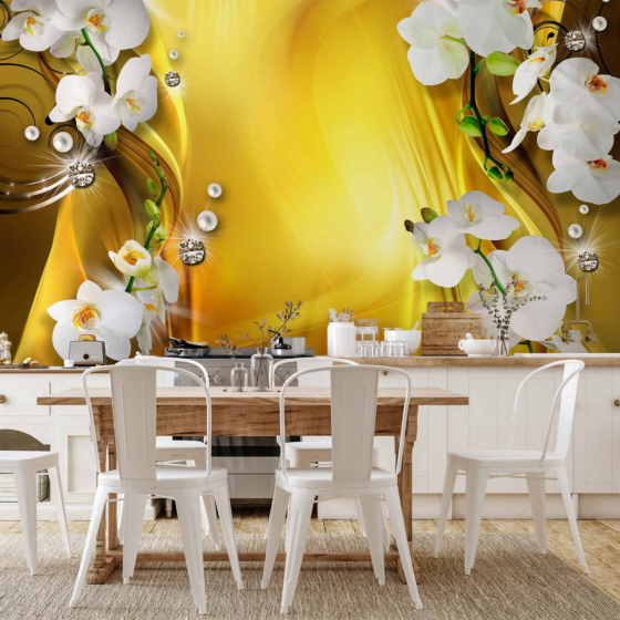 Φωτοταπετσαρια - Orchid In Gold Αδιαβροχη 450x315cm