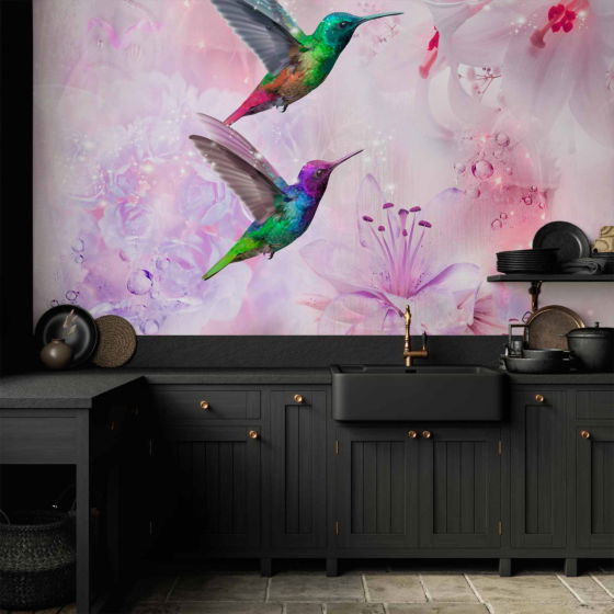 Φωτοταπετσαρια - Colourful Hummingbirds (purple) Αδιαβροχη 400x280cm